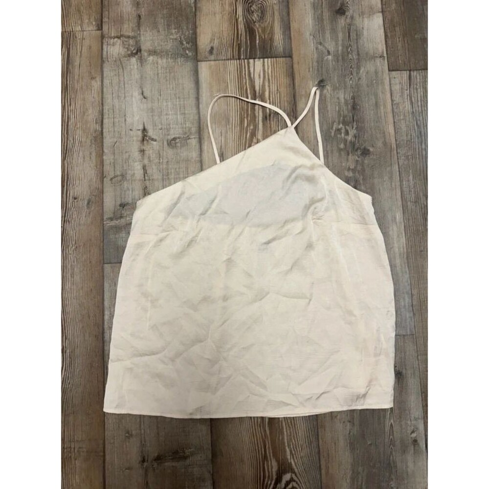 Cream asymmetrical straps top